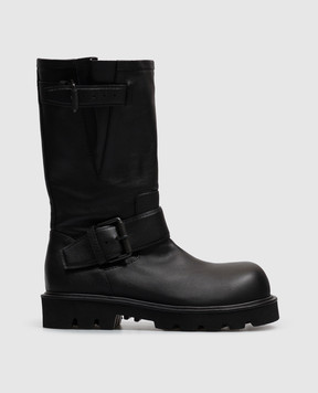 Juun.j Black leather boots JC68K1P015