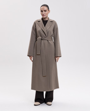 Agnona Khaki cashmere puffer coat TL1211AD7048