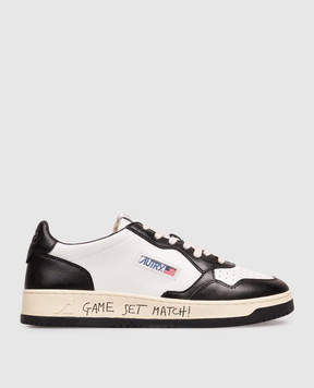 AUTRY MEDALIST white leather sneakers with logo patch AULMBH02