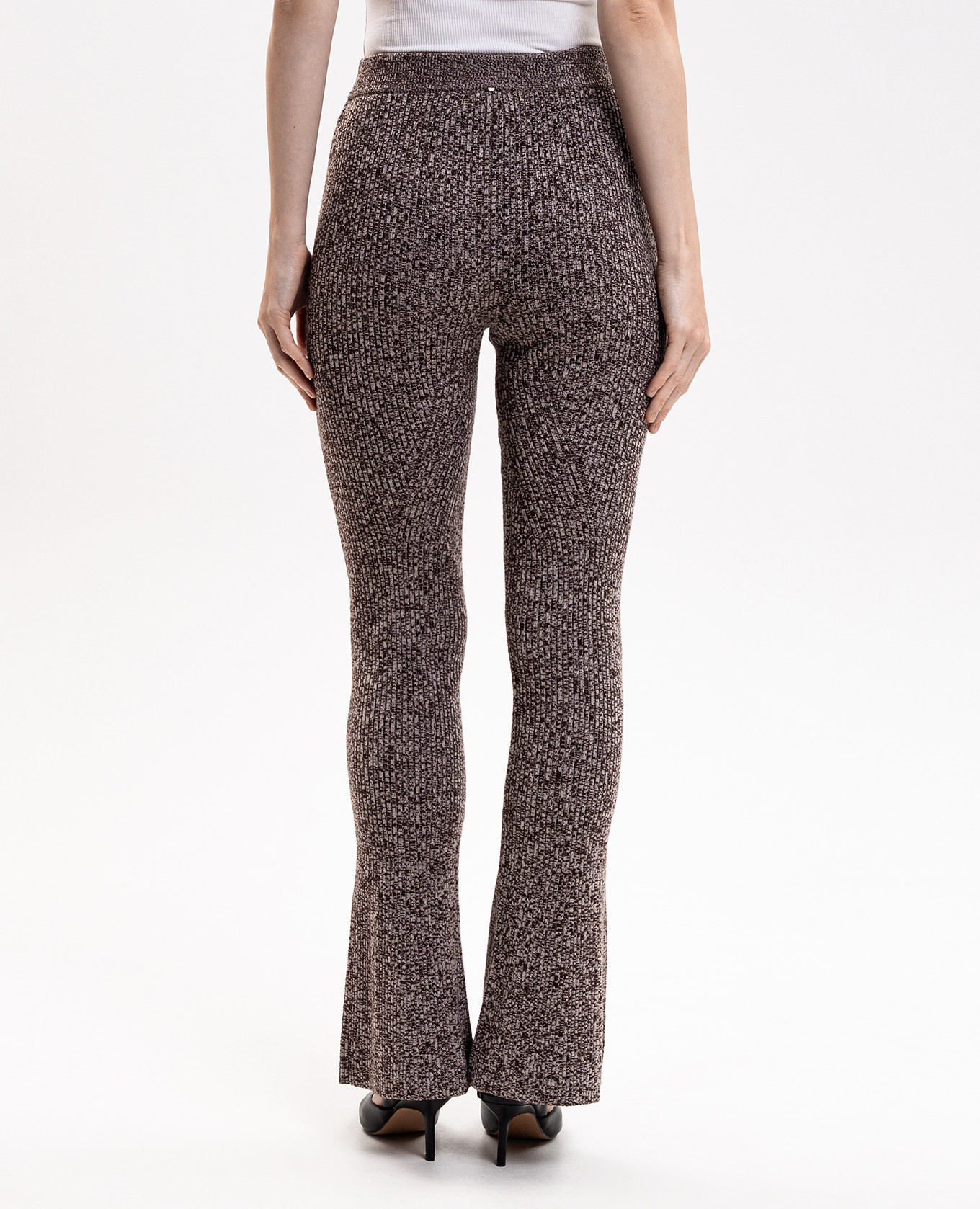 Brown VELO ribbed wool flared pants Max Mara Sportmax 4