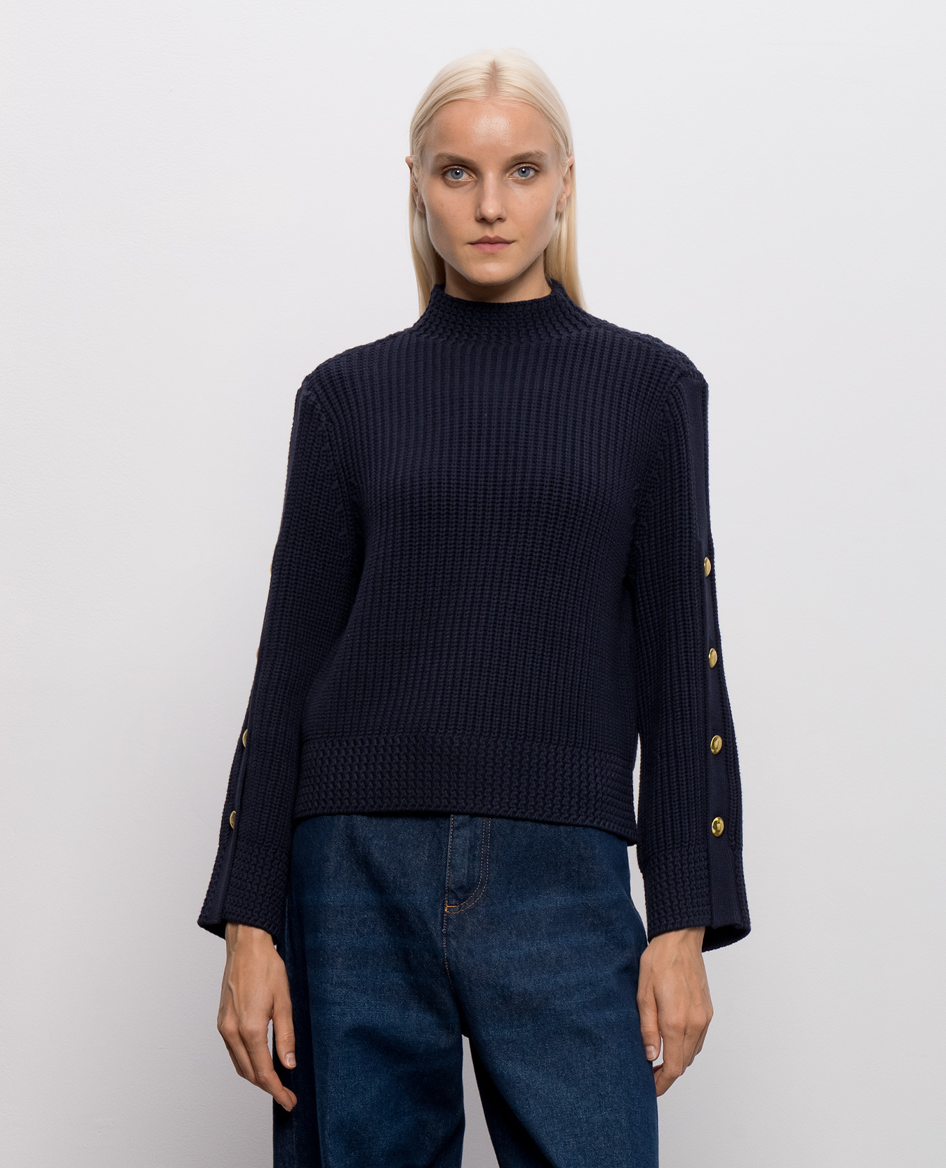 Blue sweater with slits Twinset 3