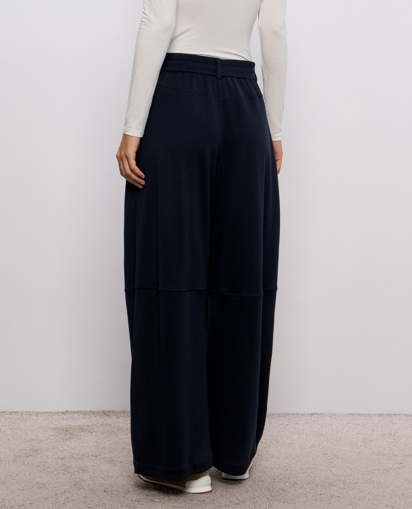 Blue silk pants Brunello Cucinelli 4