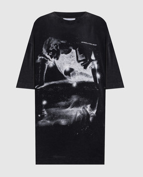 Off-White Black Dreaming Narciso T-shirt dress 2FU00594T
