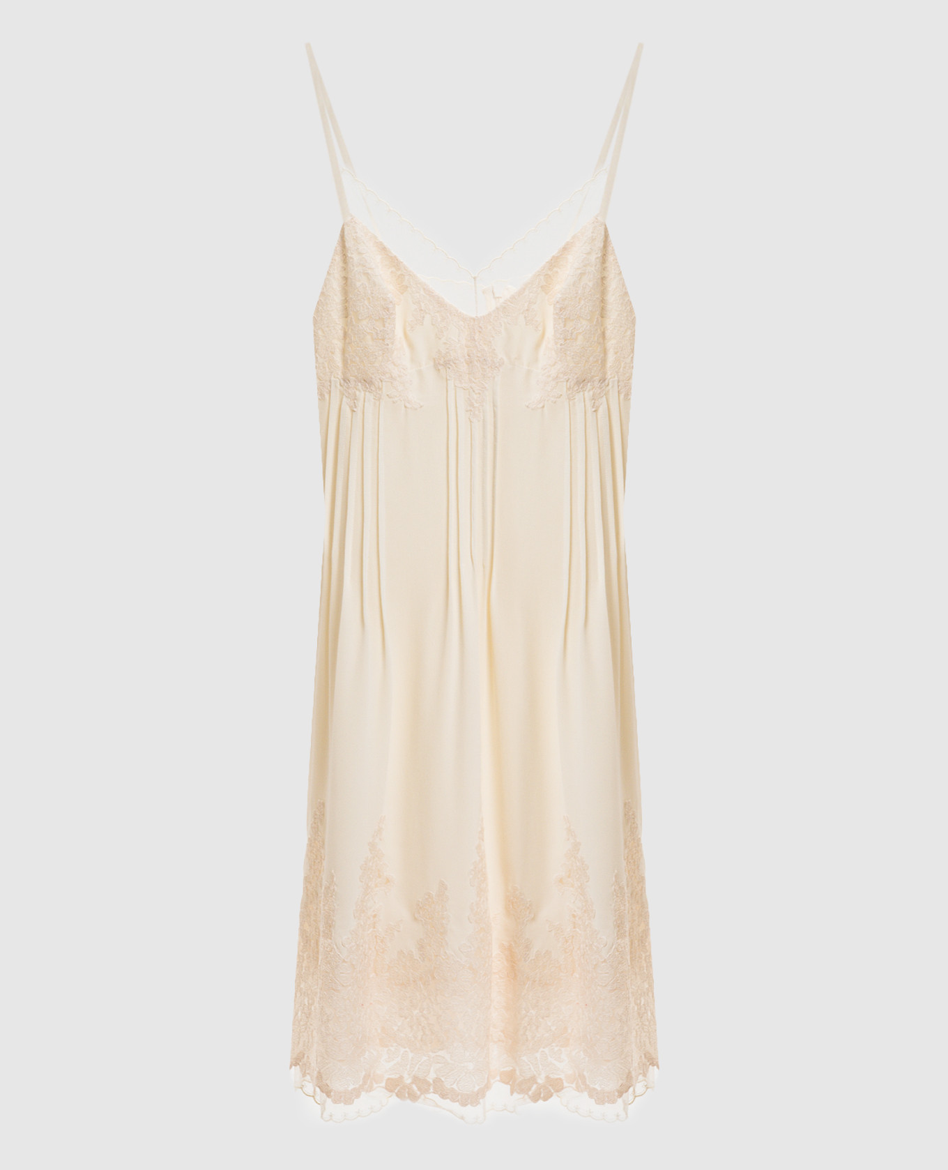 

Beige silk dress with lace Ermanno Scervino