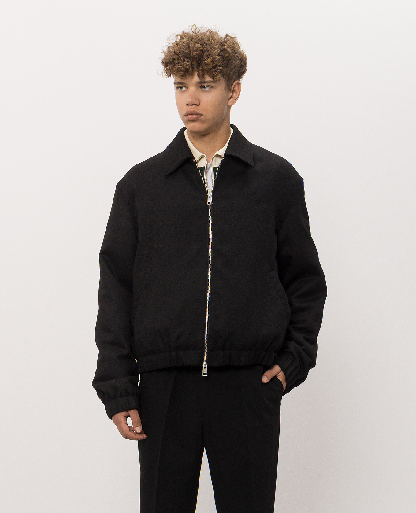 Black wool jacket Ami Paris 3