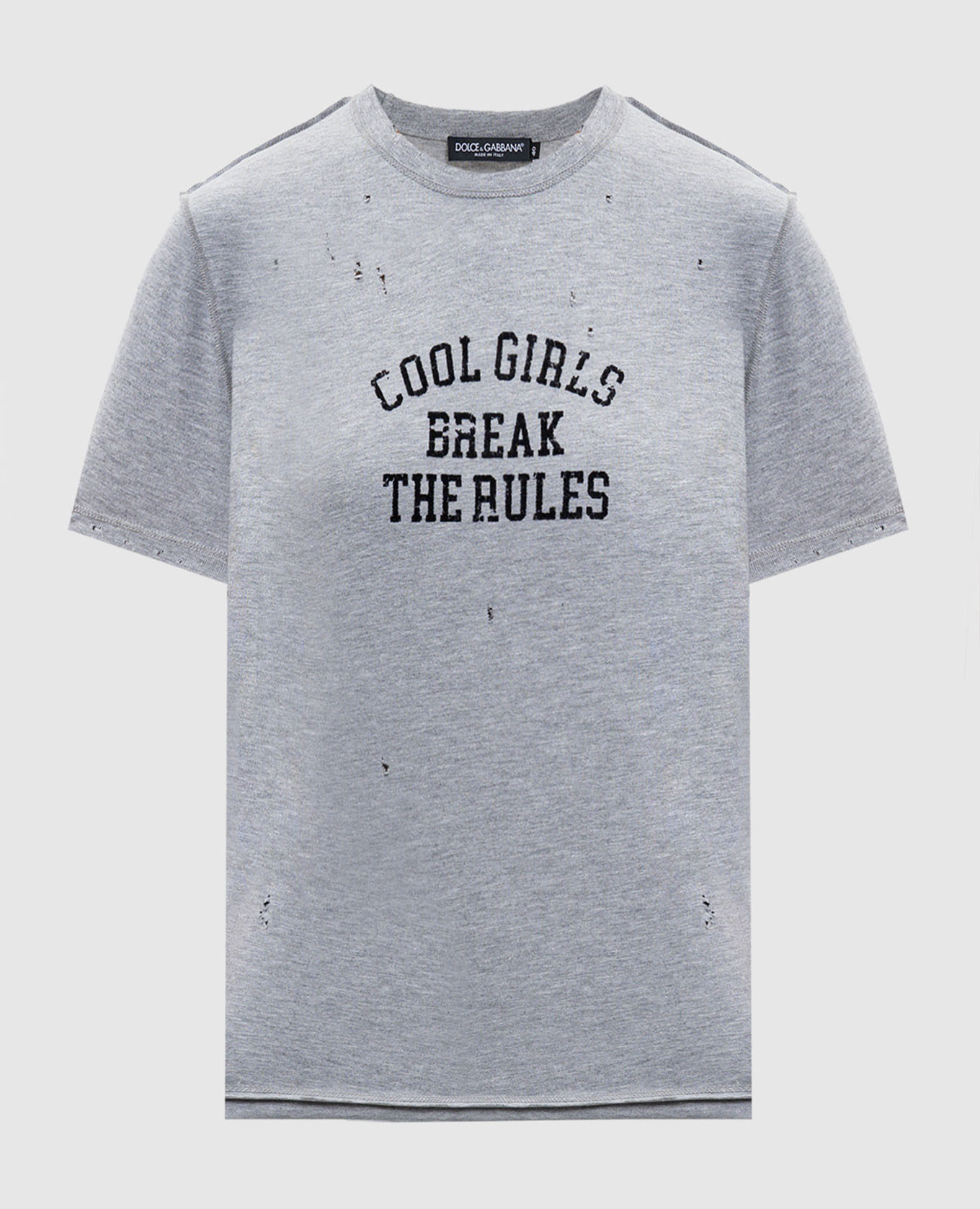 

Gray T-shirt with holes Dolce&Gabbana, Grey