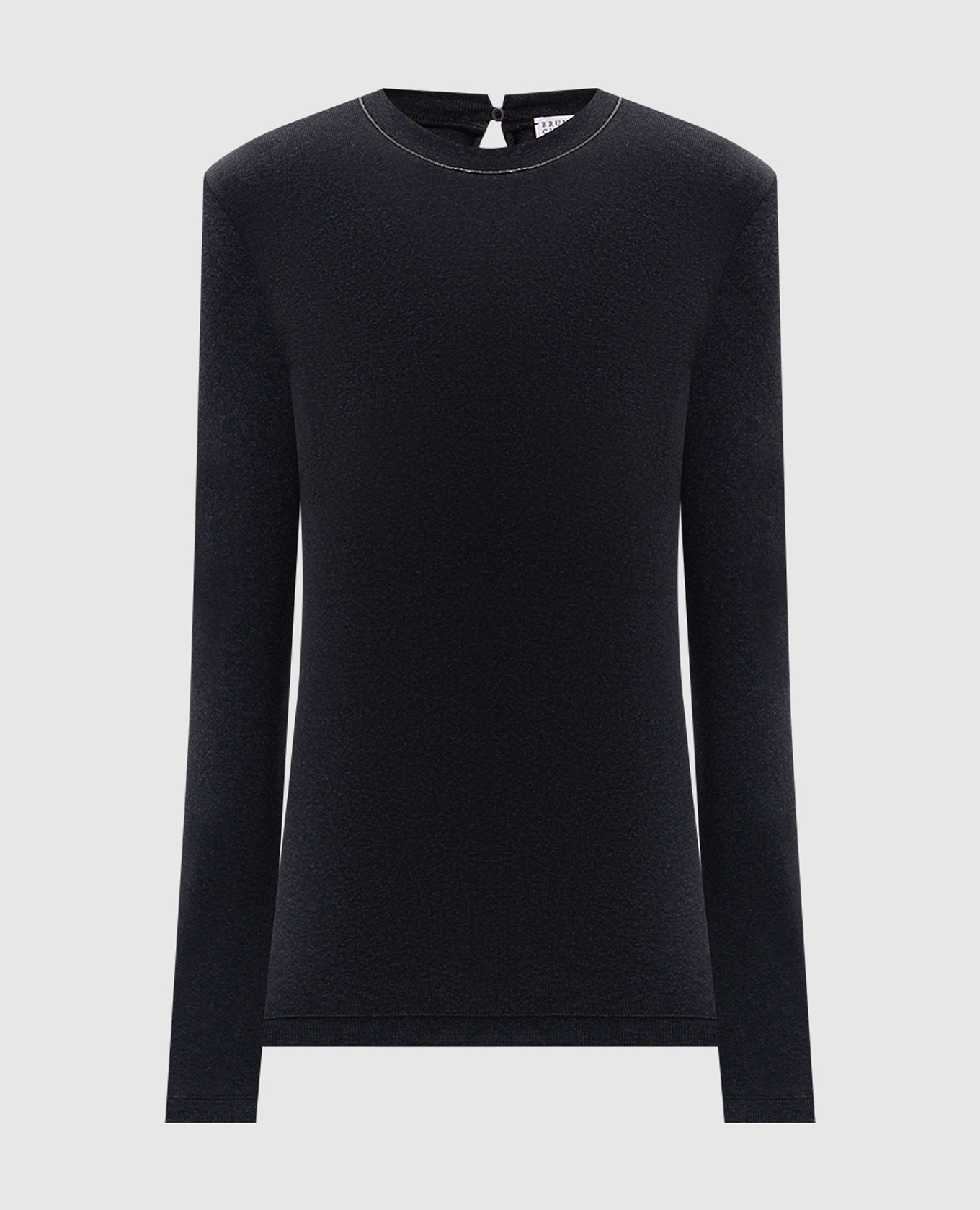 Dark gray long sleeve with monil chain