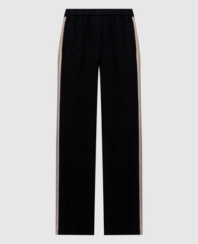Peserico Dark gray striped sweatpants A04864J0B5033