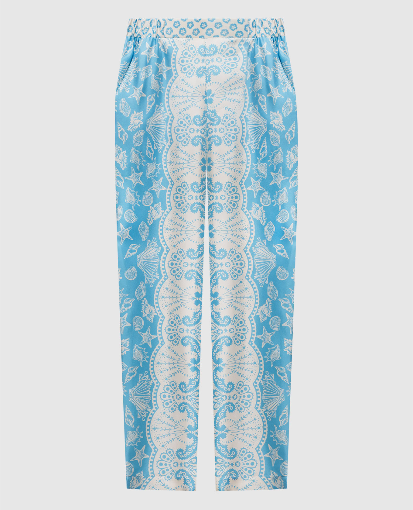 Doris blue silk pants