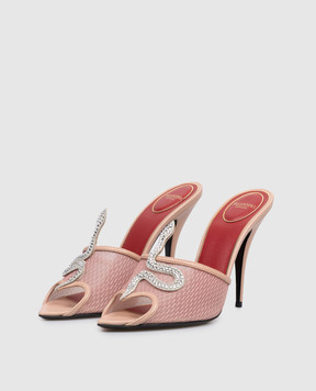 Valentino Pink Coeur Vipère mules 8W0S0PD7QMA