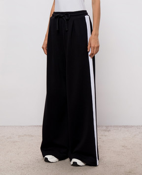 Dolce&Gabbana Black sweatpants with logo print FTDL1ZHU7P4