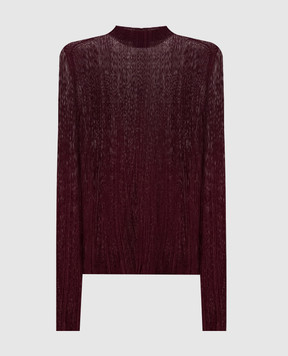Gabriela Hearst Aveda burgundy silk top 4269822A143