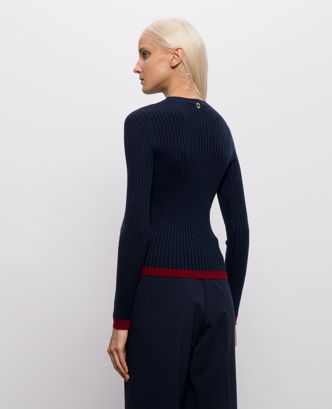 Blue jumper with edging Twinset 4