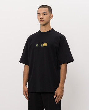 Off-White Black T-shirt with Spices Arrow print 44MAA120F26J00D