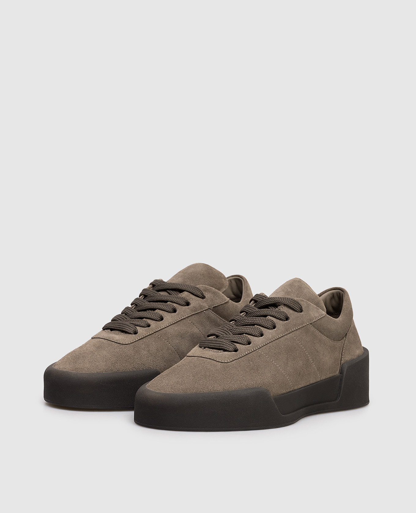 Brown suede sneakers with logo Fear of God 2