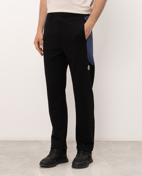 Moncler Black sweatpants with logo patch L20918H00013899V4