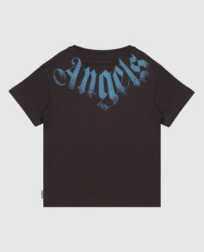 Palm Angels Children's black T-shirt with logo F6PAJBTH056