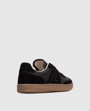 Balmain Black leather Swan sneakers HN1VI735LBEW