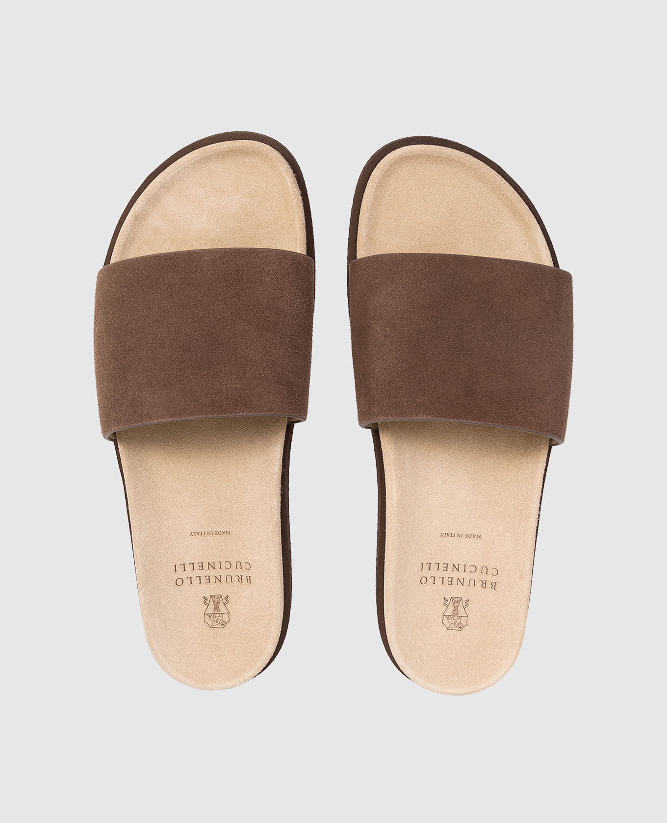 

Brown suede flip-flops Brunello Cucinelli