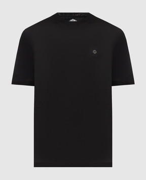 Castangia dal 1850 Black T-shirt with monogram TSDM18F25
