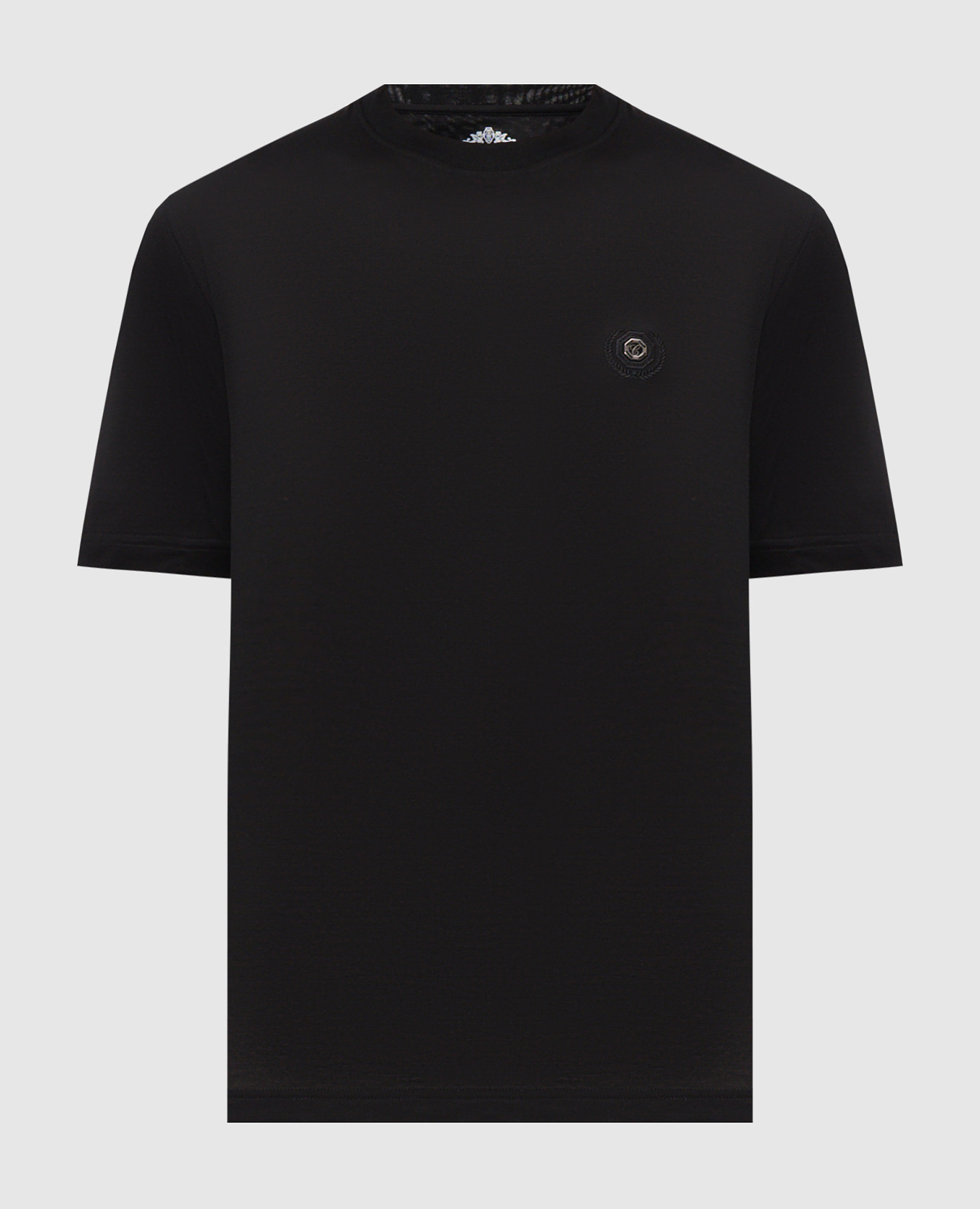 Black T-shirt with monogram