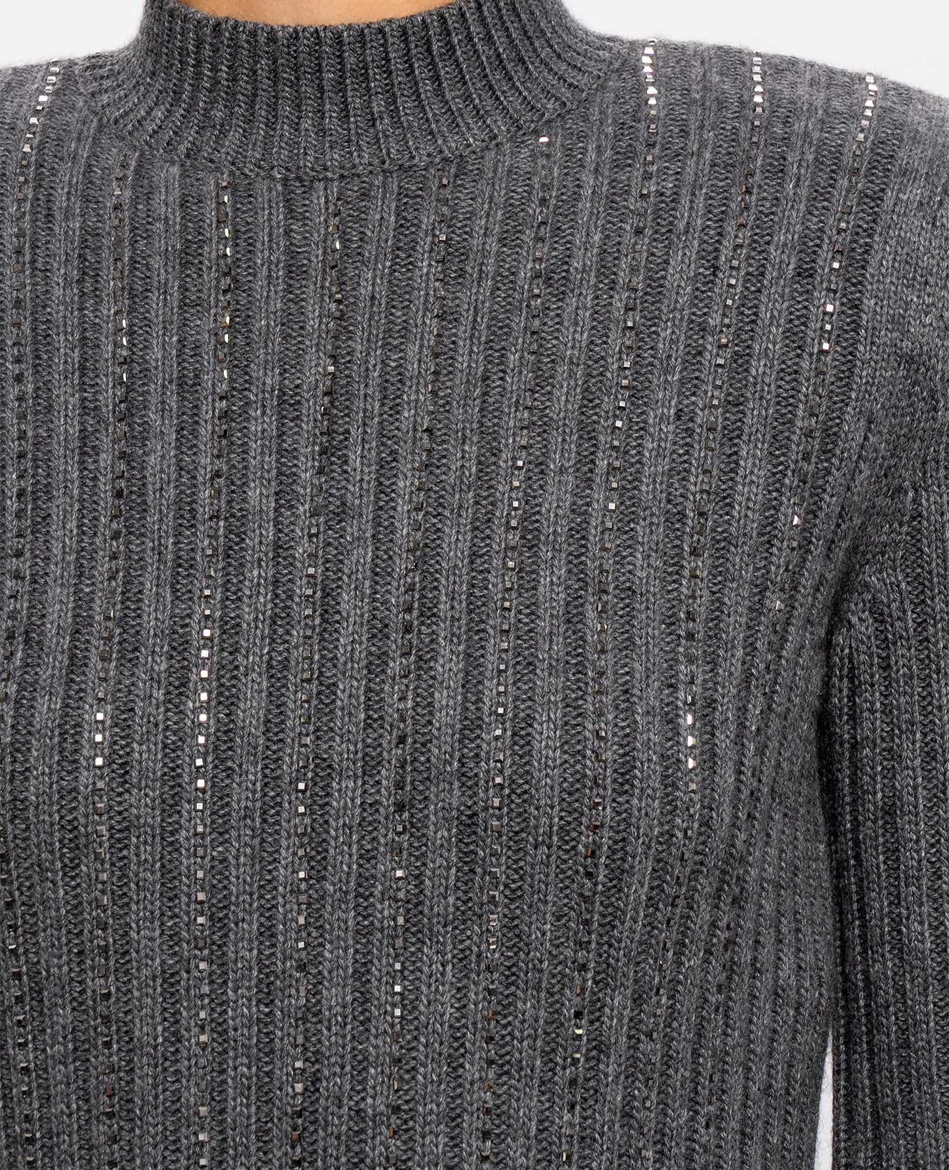 Gray dress with crystals Twinset 5