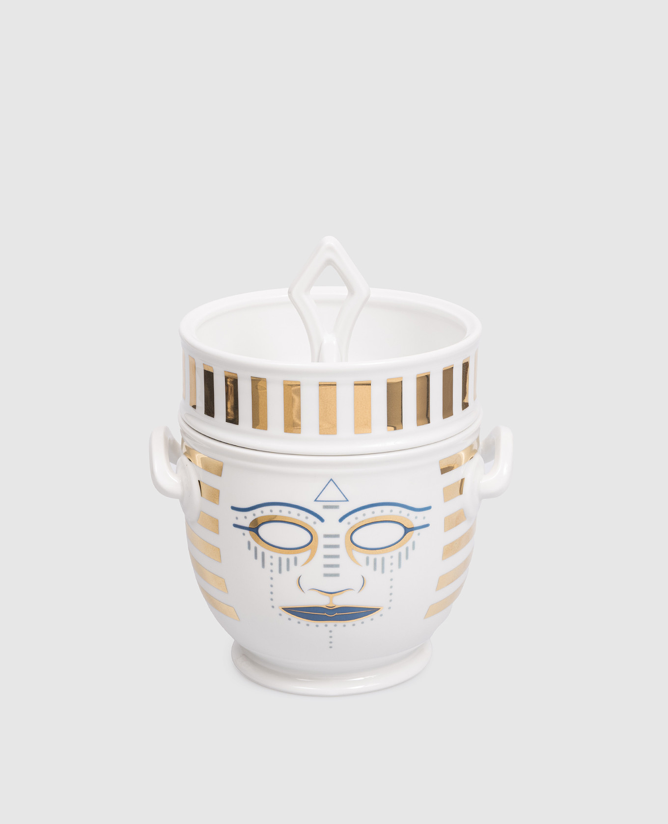 

Pi-Atum Ethnics white porcelain ice cube tray in a gift box Geminiano Cozzi 1765