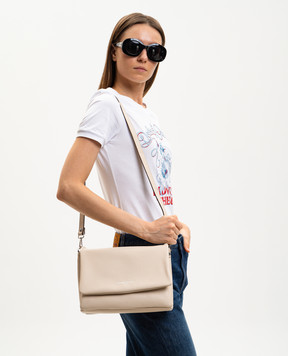 Gianni Notaro Beige leather messenger bag DOLLARO 218DOLLARONIKEL