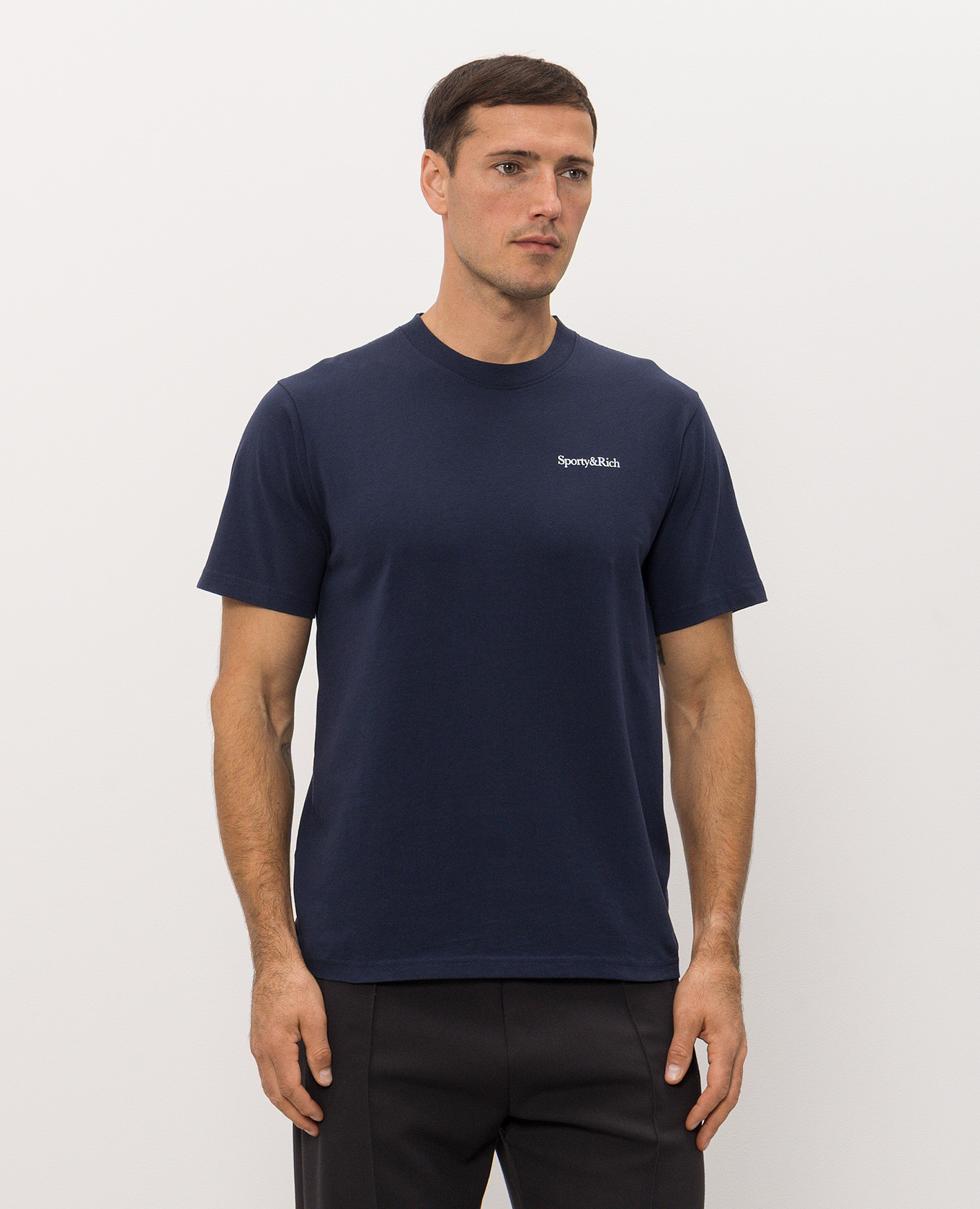 Blue t-shirt with logo print Sporty & Rich 2
