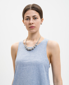 Peserico Silver necklace with monil chain E35521C0CC820