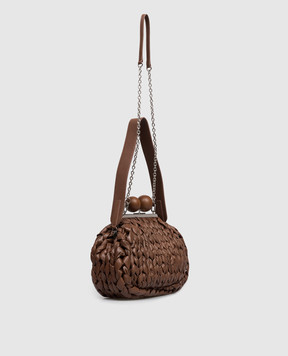 Max Mara Weekend Brown leather bag Pasticcino WKALIBERO
