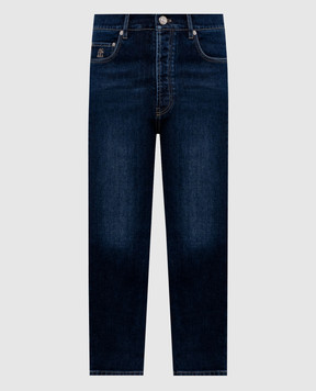 Brunello Cucinelli Blue jeans with a worn effect M283PO1090