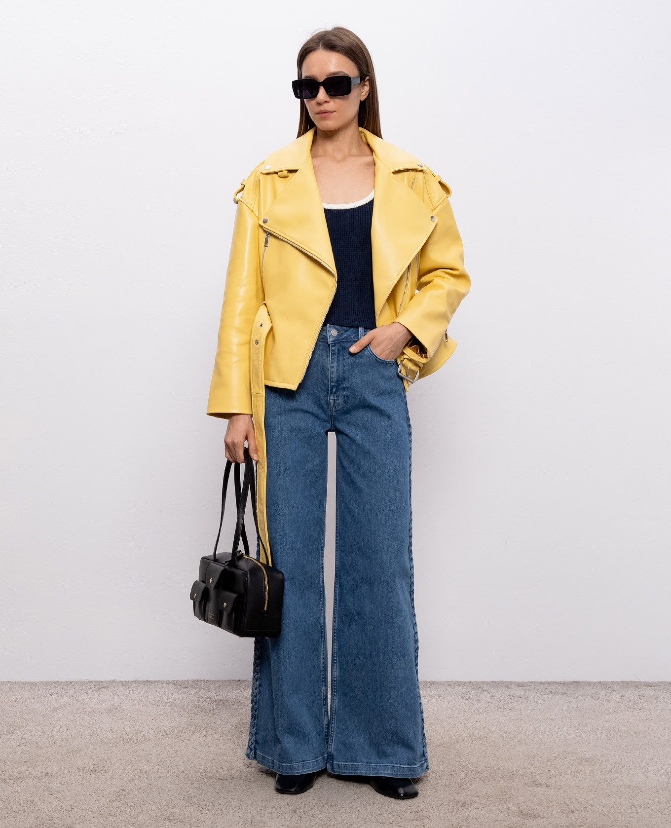 

Yellow leather jacket Babe Pay Pls