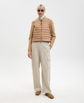 Parajumpers Beige down bomber jacket KALYSTA 26SPWHYWU33