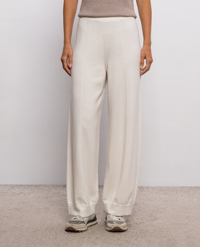 Fabiana Filippi Ivory wool, silk and cashmere trousers PAD216F336M281
