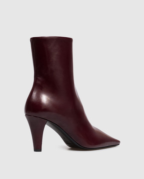 Saint Laurent Burgundy leather ankle boots JILL 806671AAEHW
