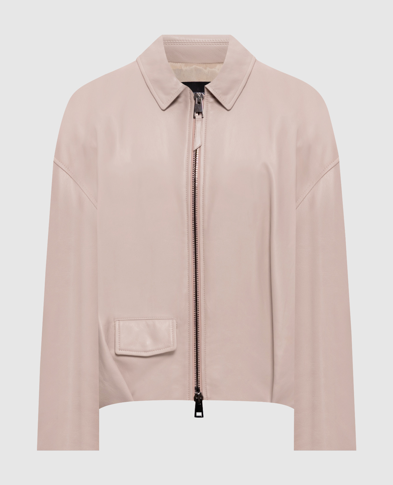 

Pink leather jacket Presty Simonetta Ravizza