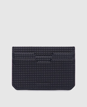 Stefano Ricci Blue leather cardholder with emblem PP329GPVHI1
