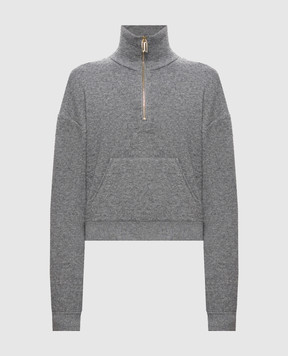Victoria Beckham Jessica grey wool and cashmere jumper 1426KJU007716A