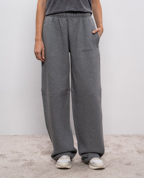 Alexander Wang Grey insulated track pants with crystals UCC4254119
