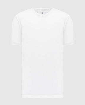 Brunello Cucinelli White ribbed T-shirt MR8301336