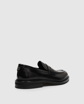 Dolce&Gabbana Black leather glossy loafers A30267A1203