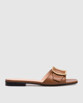 Bally Brown Boucle leather mules WF105MVT005