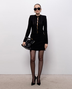 Balmain Black Fléchage cardigan HF1KL459KK34