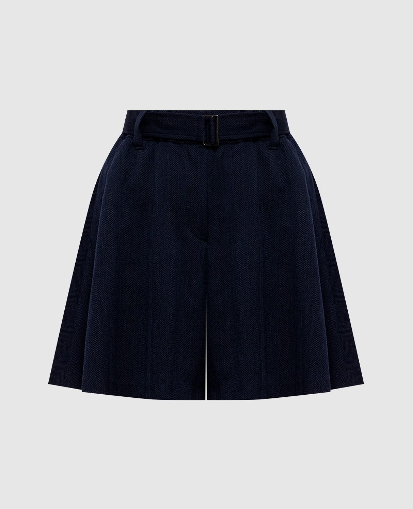 Blue wool shorts