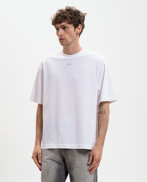 Off-White White T-shirt with OFF logo 44MAA120S26J00Y