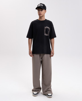 AMIRI Black T-shirt with branded print AM426JR004