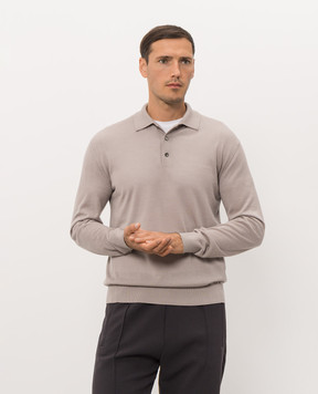 Sease Beige cashmere polo shirt KP049XG050