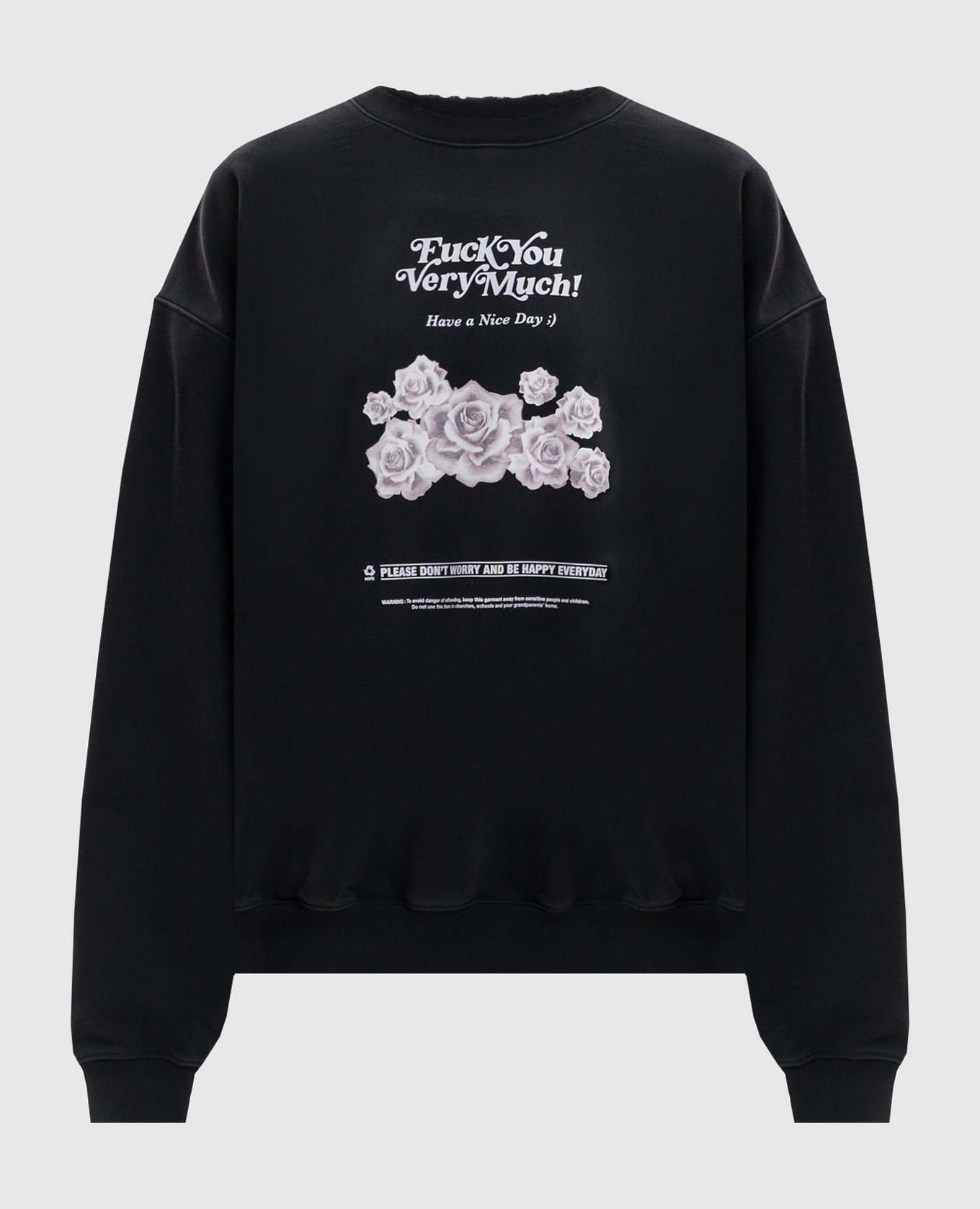 Black sweatshirt with print Vetements