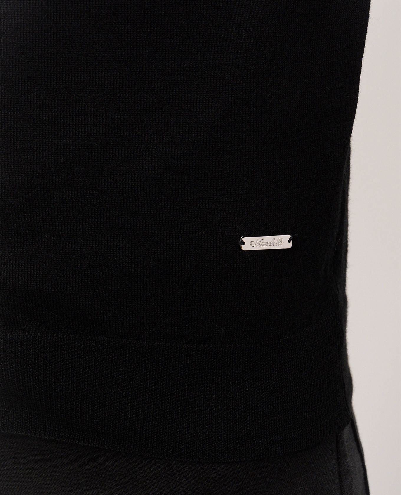 Black wool cardigan Enrico Mandelli 5